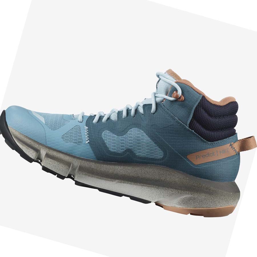 Tenis Senderismo Salomon WoPREDICT HIKE MID GORE-TEX Mujer Azules | MX 2817ILH